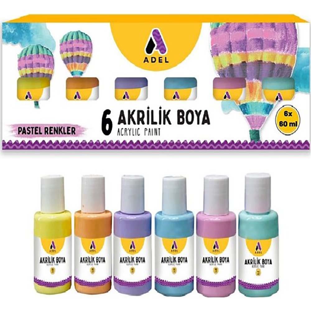 ADEL PASTEL RENKLER 6LI AKRİLİK BOYA