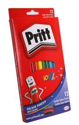 Pritt Kuruboya Karton Kutu Jumbo Üçgen 12 Renk