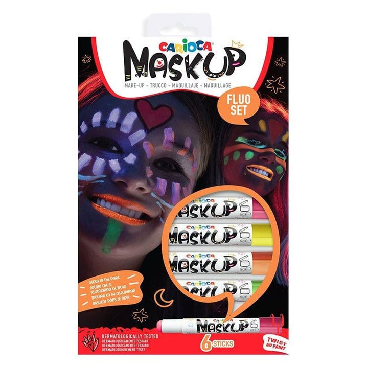 CARIOCA 43156 YÜZ BOYASI 6 GR. 6 RENK FOSFORLU