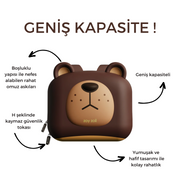 ZOYZOII Forest Serisi Cute Big Brown Sırt Çantası / Bear