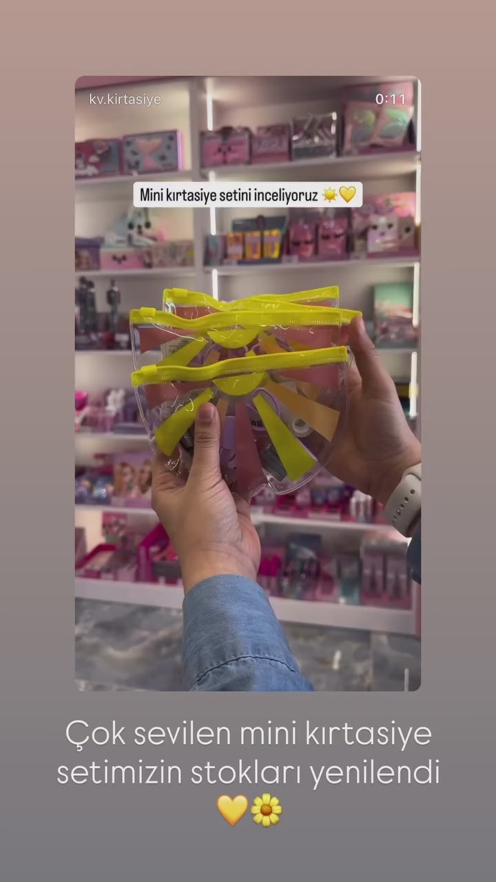 Çok sevilen mini kırtasiye setimizin stokları yenilendi 💛🌼