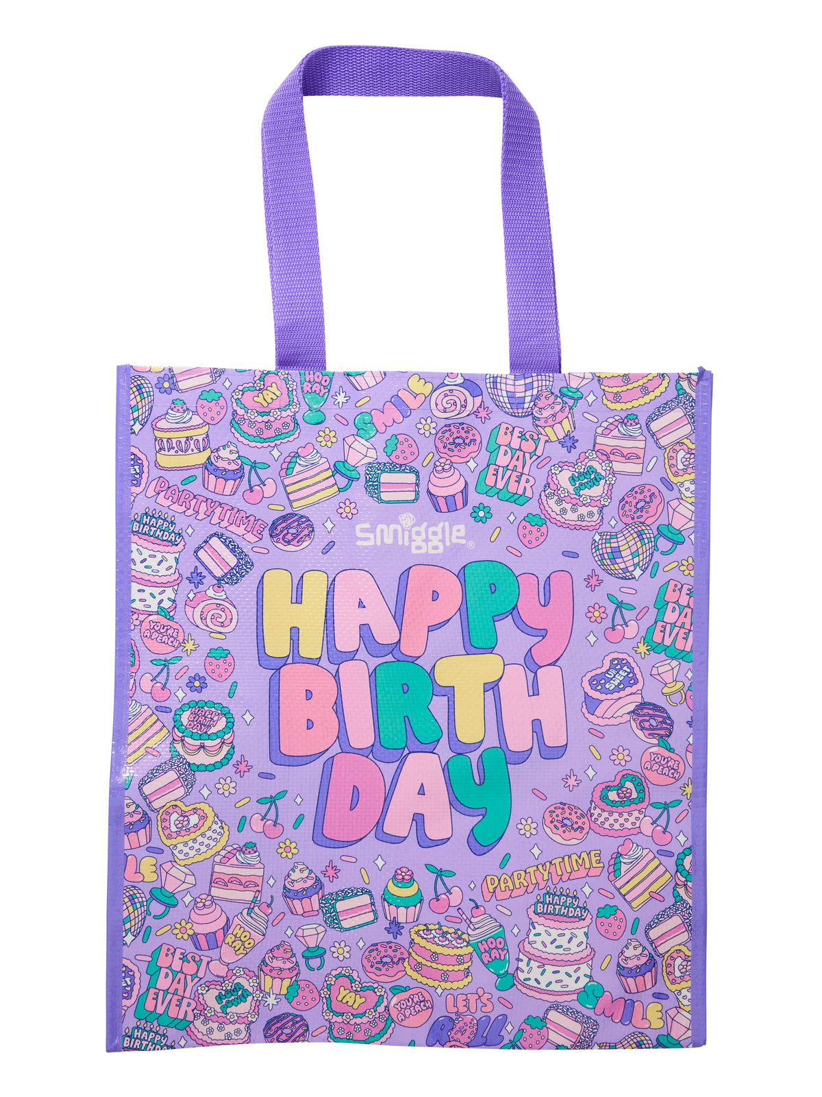 9332934416000 Smiggle - Doğum Günü Pastası Orta Boy Yeniden Kullan Çanta