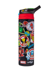 9332934419865 Smiggle - Marvel Yalıtımlı Paslanmaz Çelik Otomatik Pipetli Suluk 520Ml